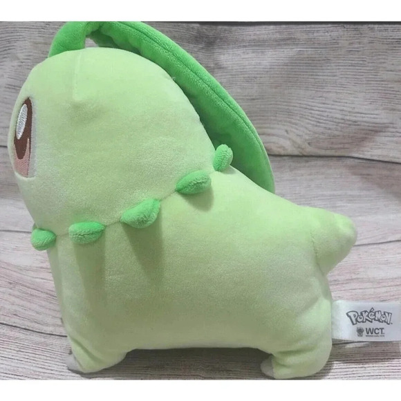 Pokemon Plush Chickorita Stuffed Animal Toy Green Leaf 8" Wicked Cool Toys - Picture 3 of 5